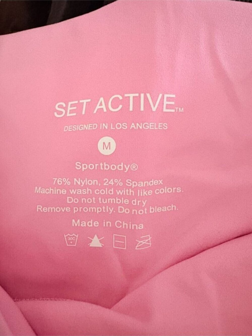 Set Active Sportbody Flare Leg Leggings Bubblegum Pink Size Medium - Picture 7 of 7